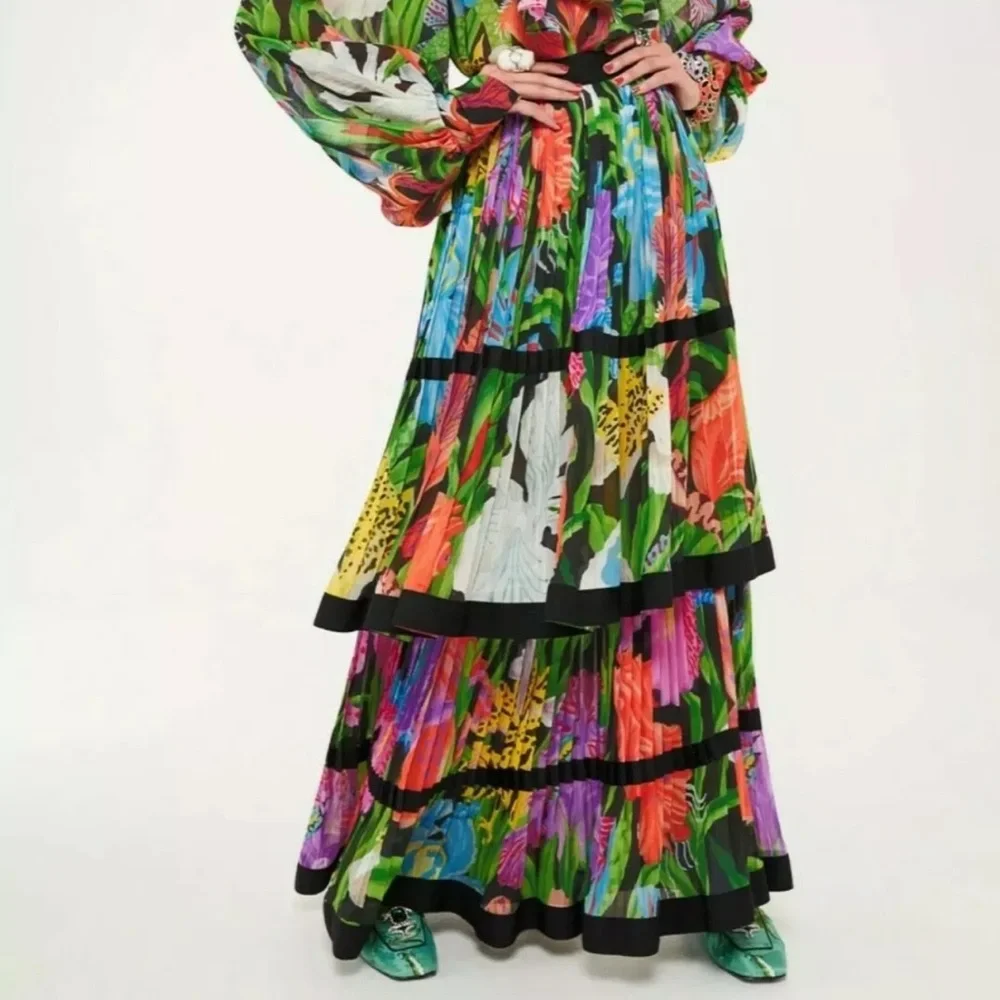 Iris Apfel X H&M Multicolored Ruffle Maxi Skirt - Picture 10 of 16